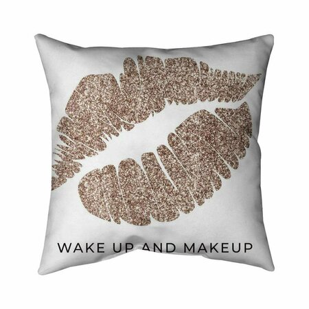 BEGIN HOME DECOR 20 x 20 in. Wake Up & Makeup-Double Sided Print Indoor Pillow 5541-2020-QU44